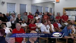 Laconia city councilor's comments draw firefighters from around state to meeting