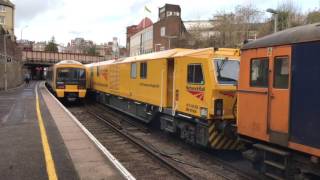 (HD) GBRf 73213 + Network Rail MMT DR97506 + 73141 pass Tunbridge Wells - 16/2/17