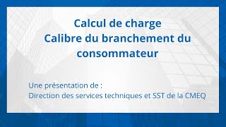 Calcul de charge et analyse du bulletin technique « Calibre du branchement du consommateur »