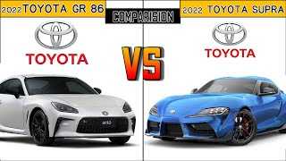 2022 Toyota Gr 86 Vs 2022 Toyota Supra Comparison