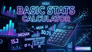 Numpy project part 3 | basic statistics calculator #python