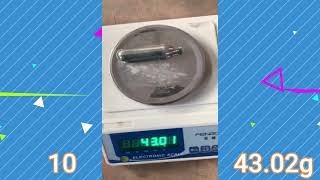 Weighing of Alizee Gas 12g co2 cartridge