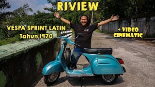 [Riview] Vespa Sprint Latin - keluaran Tahun 1970 | good Condition warna Biru Tosca