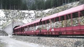 Ausfahrt Autoschleuse am Nordportal des Tauerntunnel in Böckstein