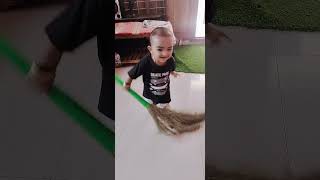 Izzan baby cleaning 😂#funny #reels#izzan#yt#Baby clean#yt