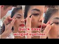 Cara membuat wing eyeliner sesuai bentuk mata, hanya 7 detik, anti gagal & natural