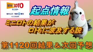 【ミニロト】最新情報（第1120回結果＆次回予想）