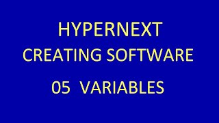 05 Variables in HyperNext