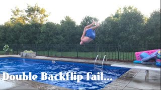 Pool Flips & DOUBLE BACKFLIP FAIL
