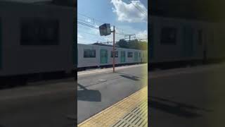 Leaving Yokoze Station on Seibu Chichibu Line - Yokoze - Japan - 3 August 2024