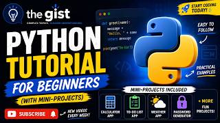 Python Tutorial for Beginners | Learn Python with Mini Projects (Complete Crash Course)