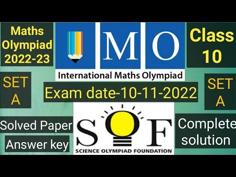 IMO Class 10 Solution (answer Key) 2022-23 #olympiads #imo #maths #math ...