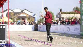 2018 WYSF 武夷山轮滑节 Senior Male Classic Slalom，1st，张黎峰 Zhang Li Feng，China