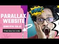 Animated Parallax website | HTML CSS And JS | Free Source Code