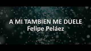 A MI TAMBIEN ME DUELE (Letra) - Felipe Peláez