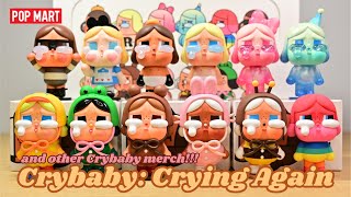 【POP MART】CRYBABY: CRYING AGAIN + MERCHANDISE | FULL SET UNBOXING (4K)