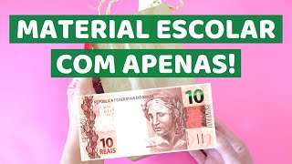 Comprando MATERIAL ESCOLAR com 10 REAIS!! 🤑