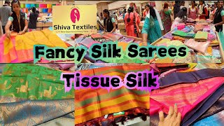 Shiva Textiles,CBE... Tissue silk sarees..fancy silk sarees.. budget sarees... festive collections