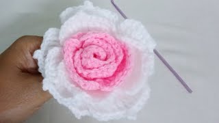 Amazing crochet rose 🌹 pattern for beginners #Needle&Crochet #subscribe #trending #easytutorial #199