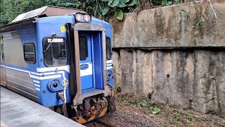 4173次蘇澳發車經由宜蘭線開往樹林的單組EMU500型四輛一編組EMU514區間車，428次樹林發車經由南迴線開往新左營的EMU3000型十二輛編組EMU3019皮蛋豆腐騰雲號綠色帶新城際自強號列車