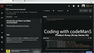 Codewars 7 kyu Product Array (Array Series #5) JavaScript