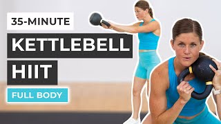 35-Minute Kettlebell HIIT Workout (Beginner + Advanced Options)