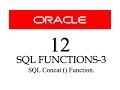 Oracle Database11g tutorials 12 || SQL Concat Function - SQL character manipulation function