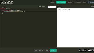 01.Java tutorial, Solo Learn, Hello World, Code Play Ground