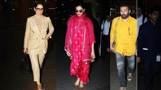Deepika Padukone, Kangana Ranaut, Sunny Deol Spotted At Mumbai Airport