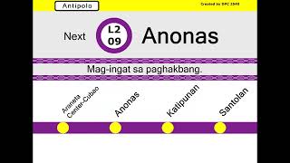 LRT-2 Next station Anonas Information Display (FAN-MADE only)