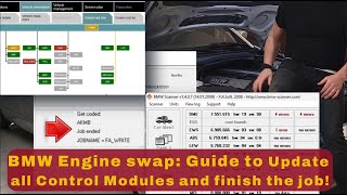 BMW Engine Swap to a Bigger Engine - How to Code All Control Modules! #bmw #engine #m54 #e46