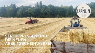 #003 Farmvlog - HD Ballen Stroh pressen und Arbeitsscheinwerfer für den Güldner