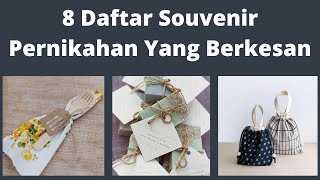 8 Rekomendasi Souvenir Pernikahan Unik, Berkesan dan Bermanfaat