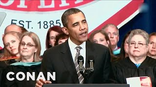Obama's Graduation Speech Is A Total Downer! | CONAN on TBS