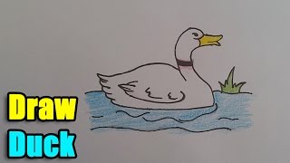 HOW TO DRAW DUCK EASY