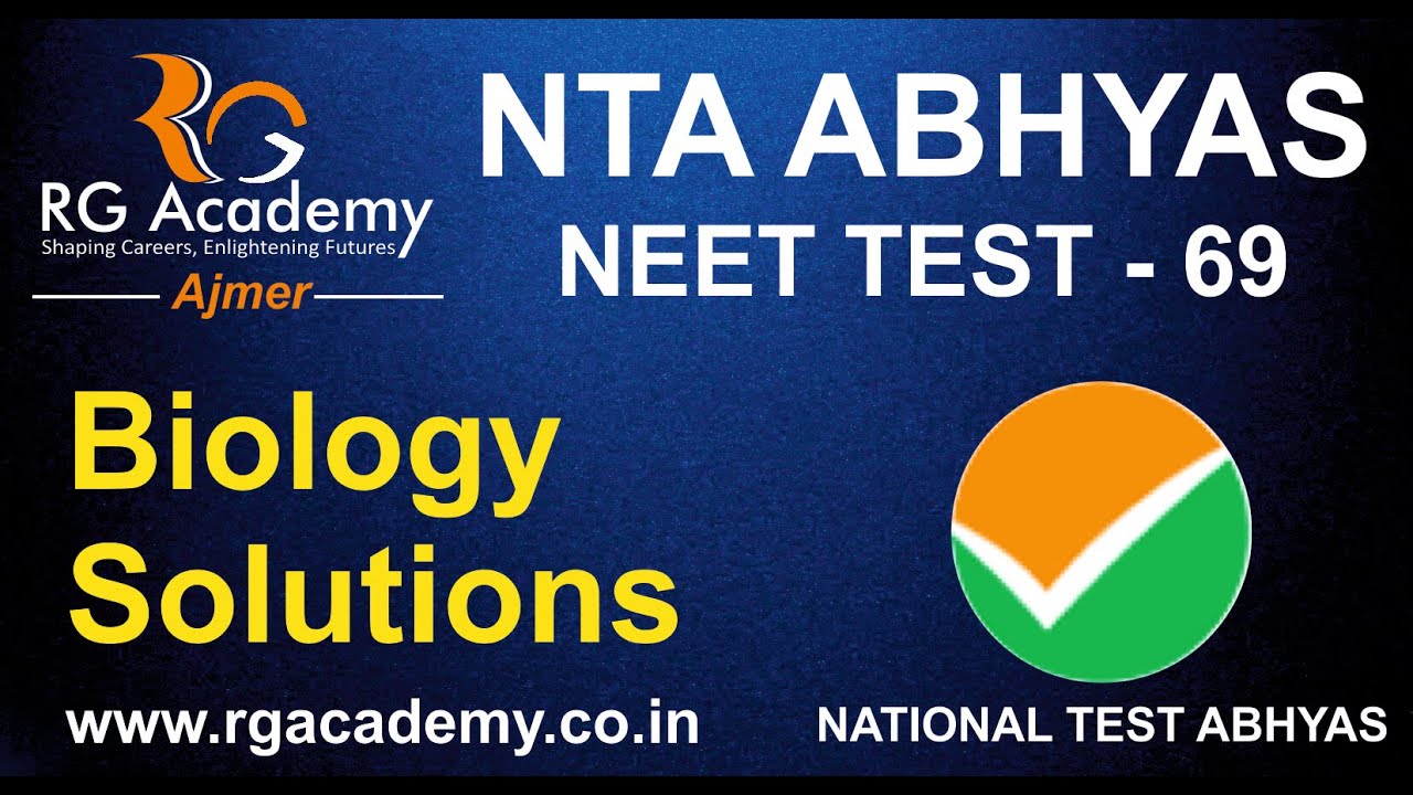 NTA ABHYAS NEET Test 69 Zoology Solutions - YouTube