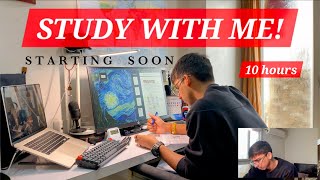 🔴 STUDY WITH ME | DAY 40/365 🚀 | 10 HOURS LIVE 📚 | POMODORO METHOD (90/10) ⏳ | LET'S CRUSH IT! 🇮🇳