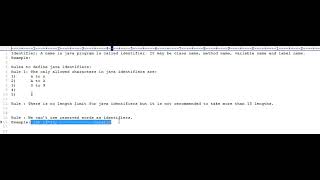 Java identifiers basics