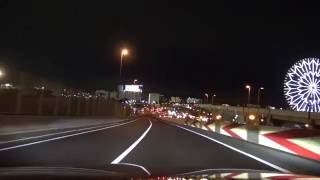 首都高速道路　湾岸線　葛西JCT　⇒　葛西JCT　（東京湾アクアライン経由）2016/08/03