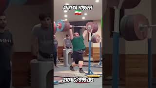 270 kg/595 lbs by Alireza Yousefi 🇮🇷 #weighlifting #fitness #funk