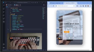 ASMR Programming - Card Hover Effect Text Reveal in HTML and CSS - No Talking