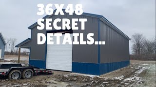 36x48 16’ Pole Barn Build (A FEW SECRET DETAILS)...