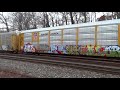 rare pair of hlcx ex bnsf sd40 2 s leading csx