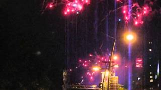 Fireworks on Bastille Day (La Fête Nationale) from Toulouse France July 14, 2013 (higher quality)