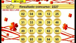 sorteio resultado lotomania 2227 Palpite 2228