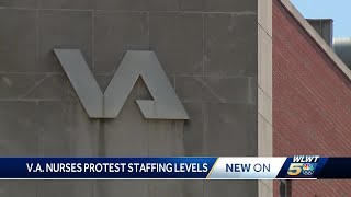 Nurses at Cincinnati VA Medical Center protest over staffing levels, demand changes