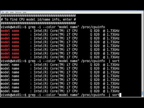 Linux Tutorial: Get CPU Information Command Linux Tutorial: Get CPU Information Command