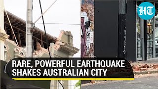 Watch: Buildings damaged, walls collapse as 5.9 magnitude rare earthquake shakes Melbourne