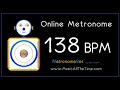 online metronome at 138 bpm metronomebot