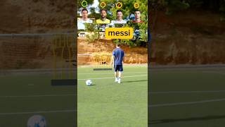 Messi vs Neymar vs Lewandowski vs Ronaldo : Trick-Shot Challenge😍 #football #shorts #viral